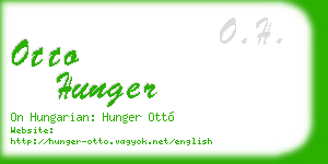 otto hunger business card